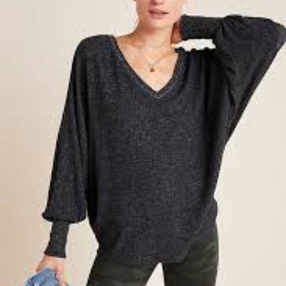 XS Anthropologie Saturday Sunday V Neck Dolman Sleeve Sweater - Picture 1 of 3